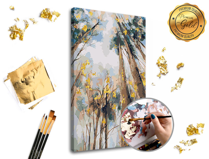 Dipingere con i numeri PREMIUM GOLD - Tra gli alberi