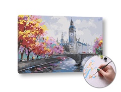 Dipingere con i numeri AUTUNNO A LONDRA - Level Medium 