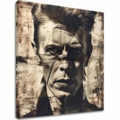 David Bowie dipinto su tela - Sguardo feroce