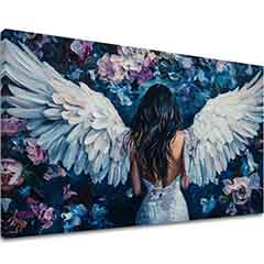 Dipinti di angeli Bellezza dal cielo | 100% originale dipinto ad acrilico