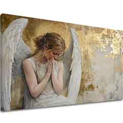 Dipinti di angeli Camera d'oro | 100% originale dipinto ad acrilico