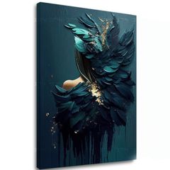 Dipinti moderni su tela - Feminine Touch of Angelic Beauty
