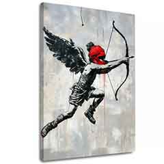 Immagine CUPID'S AIM su tela | Dettagli in acrilico