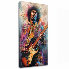 Immagine JIMI HENDRIX - Toni di fuoco | 100% originale dipinto ad acrilico