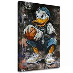 Immagine LEBRON DUCK su tela | Dettagli in acrilico
