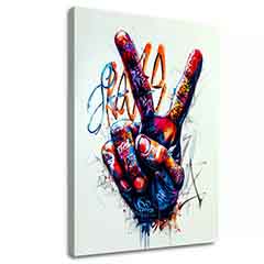 Immagine PEACE HAND | Tela italiana | dimensioni diverse