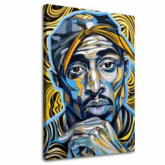 Immagine Tupac Shakur - Toni d'oro del rap | dipinto in acrilico 100% originale