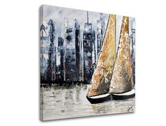 L'immagine su tela CITY 1 parte XOBFB547E1 Sconto 60% 80X80 cm