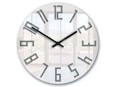 Orologio da parete moderno SLIM Acrilico bianco-grigio