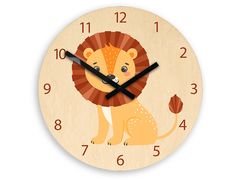 Orologio da parete per bambini Lion