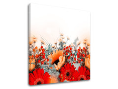 Pittura murale FIORI ROSSI 30x30 cm