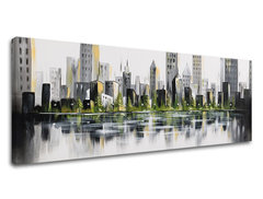 Pittura su tela CITY 130x55 cm
