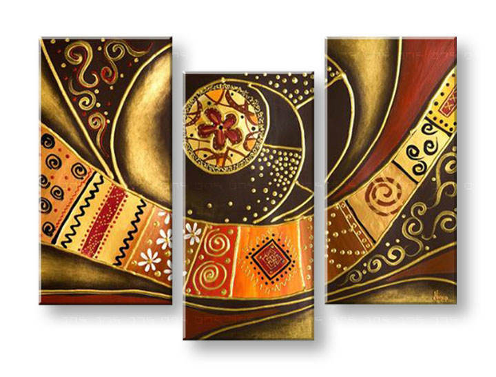 Quadri dipinti su tela ASTRATTO di 3 pezzi NU0031E3