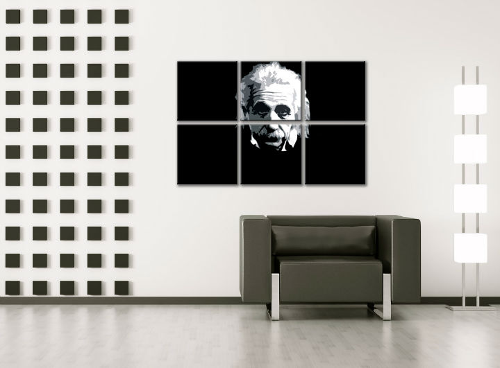 Quadri dipinti a mano Pop Art Einstein di 6 pezzi einstein