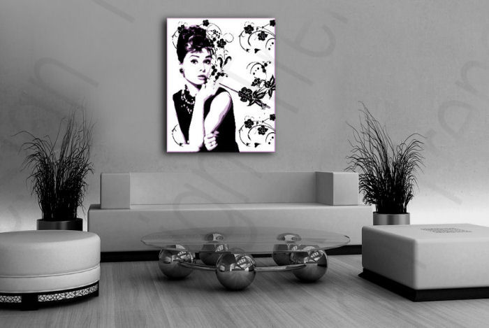 Quadri dipinti a mano Pop Art Audrey Hepburn ah5