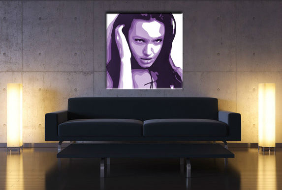 Quadri dipinti a mano Pop Art Angelina Jolie aj2