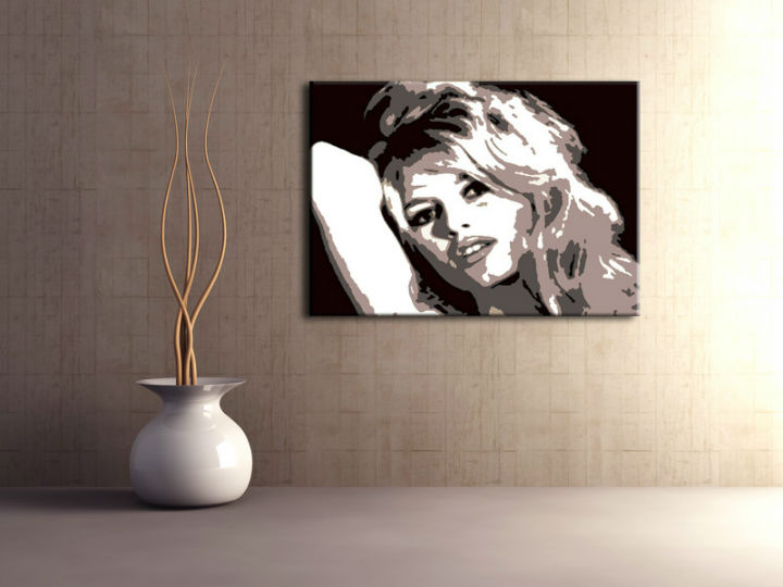 Quadri dipinti a mano Pop Art Brigitte Bardot bar