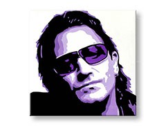 Quadri dipinti a mano Pop Art Bono-U2 bono3