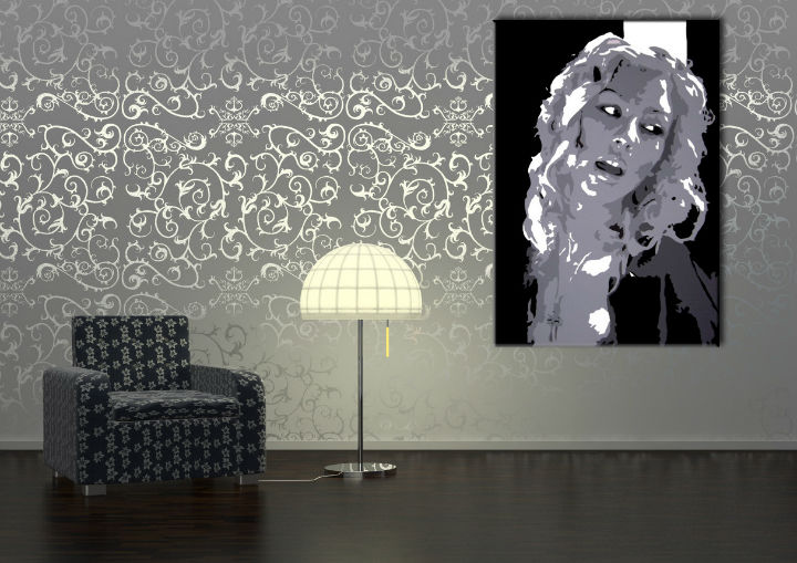 Quadri dipinti a mano Pop Art Christina Aguilera ca2