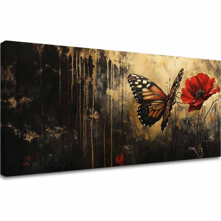 Quadro di farfalle Poppy dream - 100% originale dipinto ad acrilico
