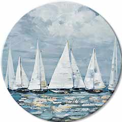 Quadro dipinto a tutto tondo Relax sul mare | dimensioni diverse