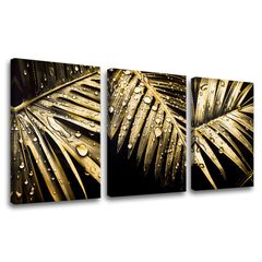 Tocco d'oro su tela Segreto della natura 120x60 cm