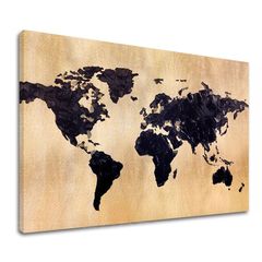 Tocco d'oro su tela World in Gold 60x90 cm